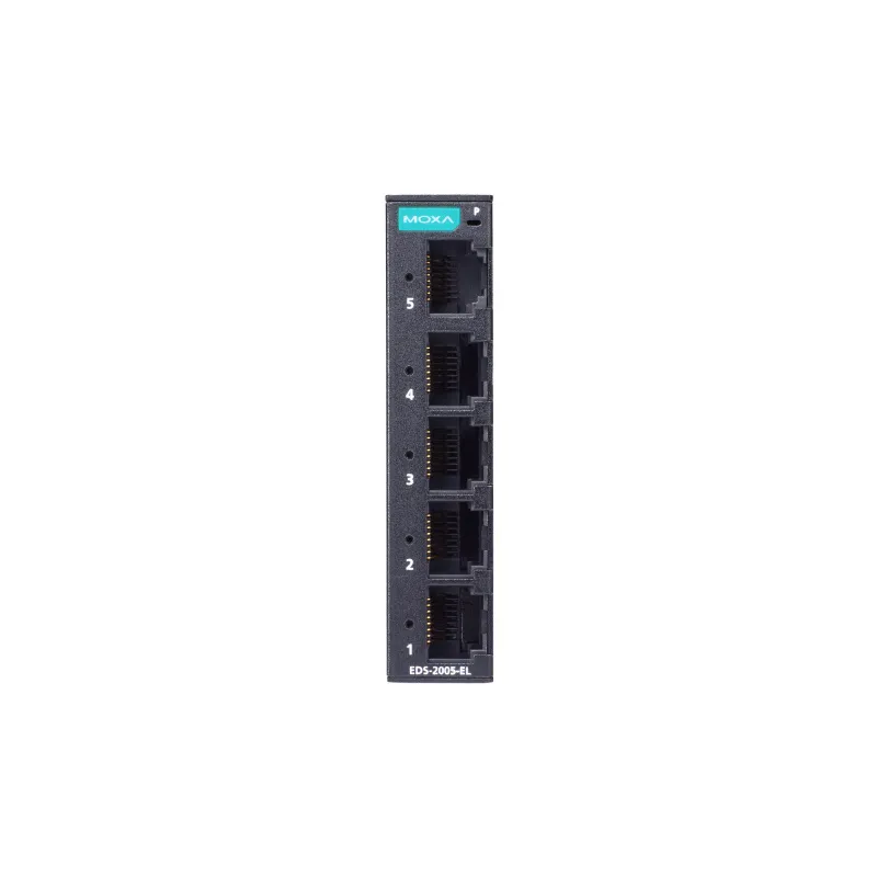 MOXA EDS-2005-EL Компактный 5-портовый неуправляемый коммутатор 10/100 BaseT(X) Ethernet, QoS, в металлическом корпусе, -10...+60C