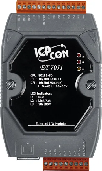 ICP-CON ET-7051 Модуль 16-канального изолированного дискретного ввода с 32-разрядными счетчиками
