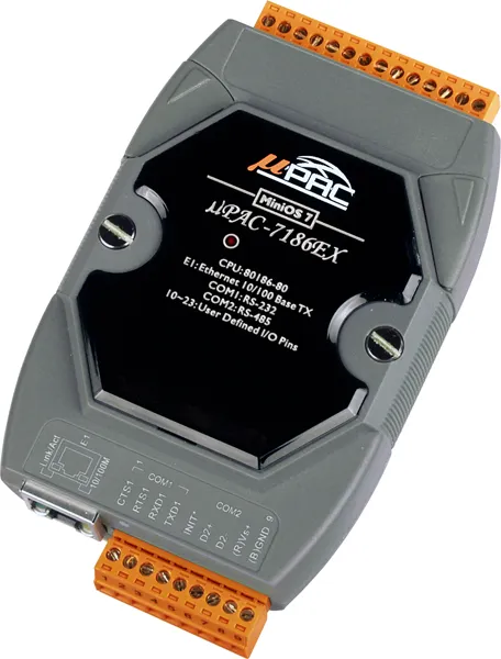 ICP-CON uPAC-7186EX-G  Программируемый компактный контроллер c LAN-интерфейсом и слотом для мезонинного модуля