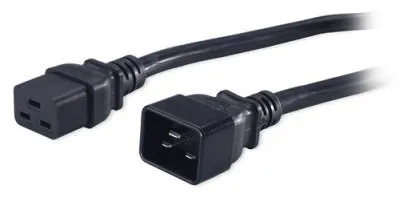 Hyperline PWC-IEC19-IEC20-0.5-BK Кабель питания IEC 320 C19 - IEC 320 C20 (3x1.5), 16A, прямая вилка, 0.5м, цвет черный