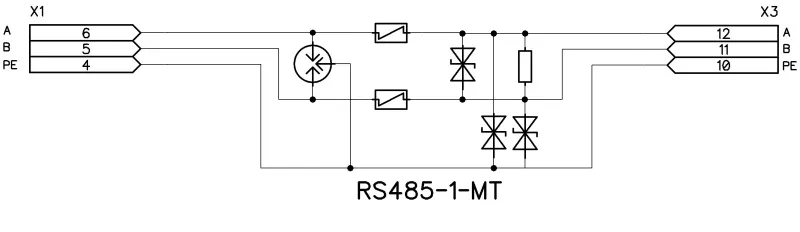 Устройства защиты от импульсных перенапряжений (УЗИП) RS485-1-MT (исп.1) (Приборэнерго)