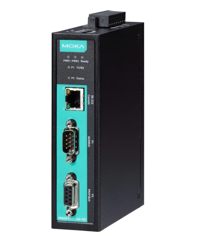 MOXA MGate 4101-MB-PBS 1-портовый преобразователь Modbus RTU/ASCII в PROFIBUS в промышленном исполнении