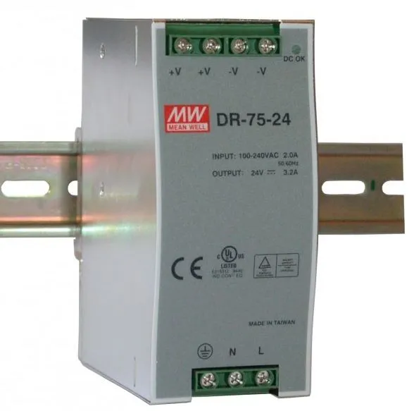 DR-75-24 Mean Well Блок питания (AC/DC, монтаж DIN-рейку, 24В, 3.2А)