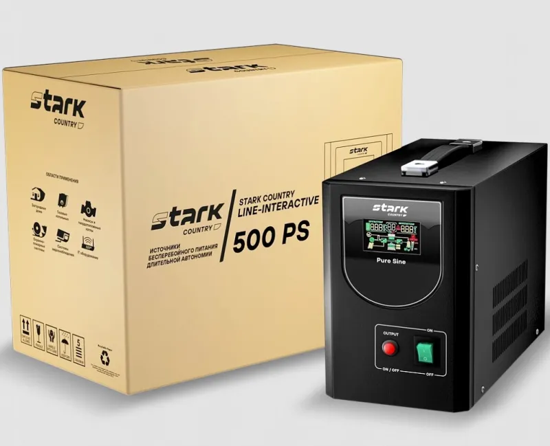 Stark Country 500 PS ИБП (500ВА/400Вт) АКБ 12В Батареи в комплект не входят