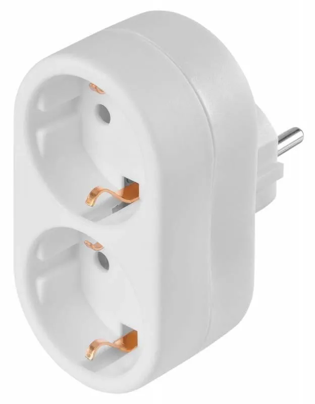  Сетевой разветвитель Buro BU-PS2G-W (2 розетки) белый,16А 3500 Вт