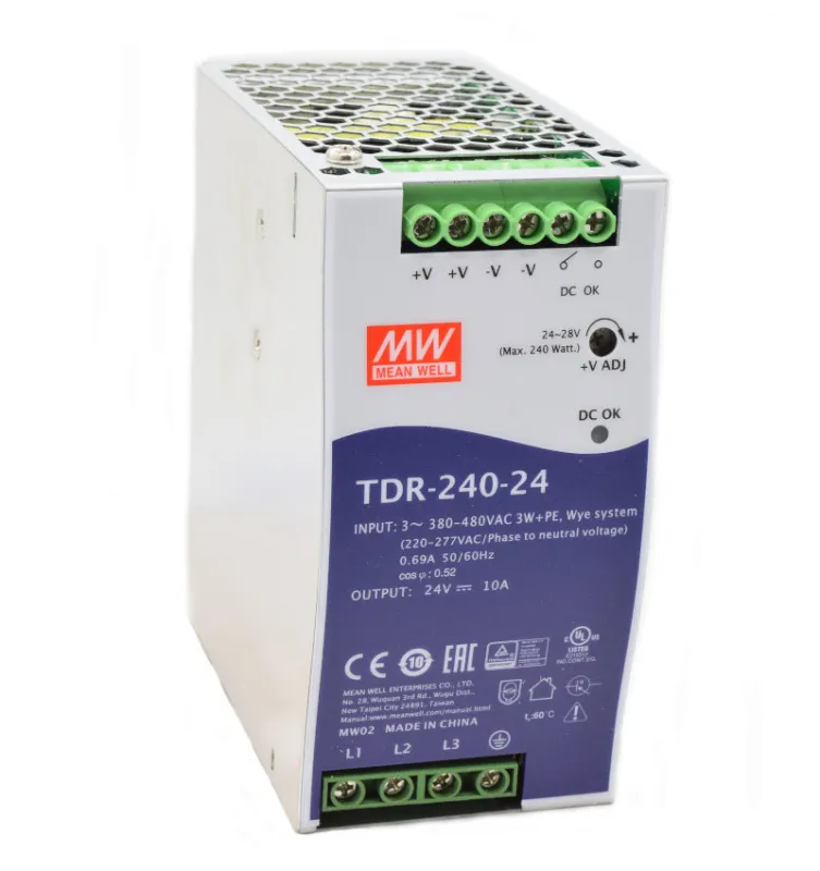 TDR-240-24 Mean Well Блок питания (AC/DC, монтаж DIN-рейку, 24В, 10А)