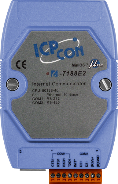 ICP-CON I-7188E2 Программируемый коммуникационный сервер с 2 COM-портами