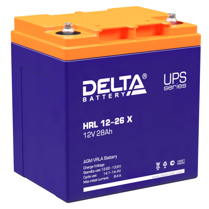 Delta HRL 12-26 X Аккумуляторная батарея (12В, 26Ач)