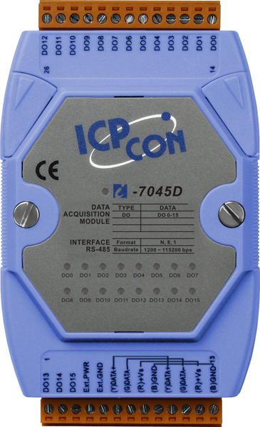 ICP-CON I-7045D модуль дискретного вывода с изоляцией и индикацией 16-канальный