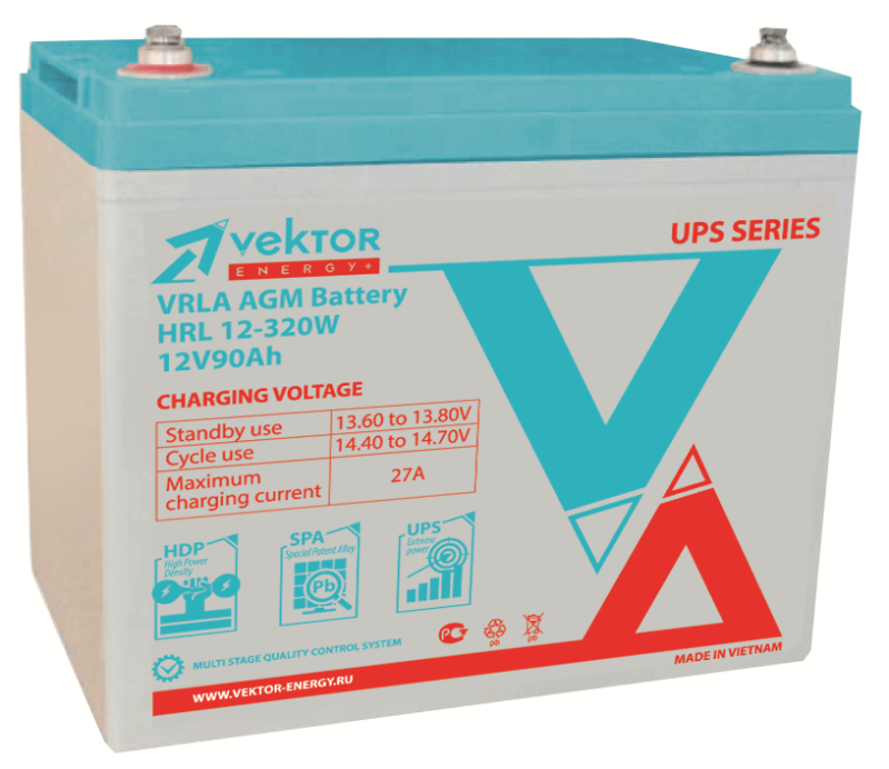 Vektor HRL12-320W Аккумуляторная батарея (12В, 90 Ач)