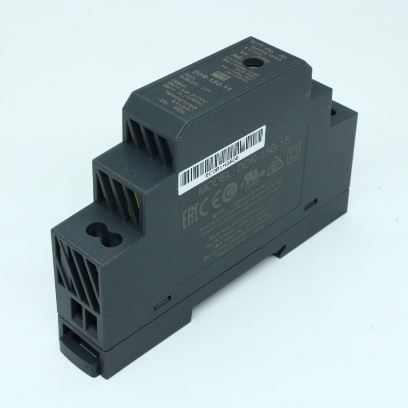 DDR-15G-24 Mean Well Блок питания (DC/DC, монтаж DIN-рейку, вход 9-36В, выход 24В, 0.63А)