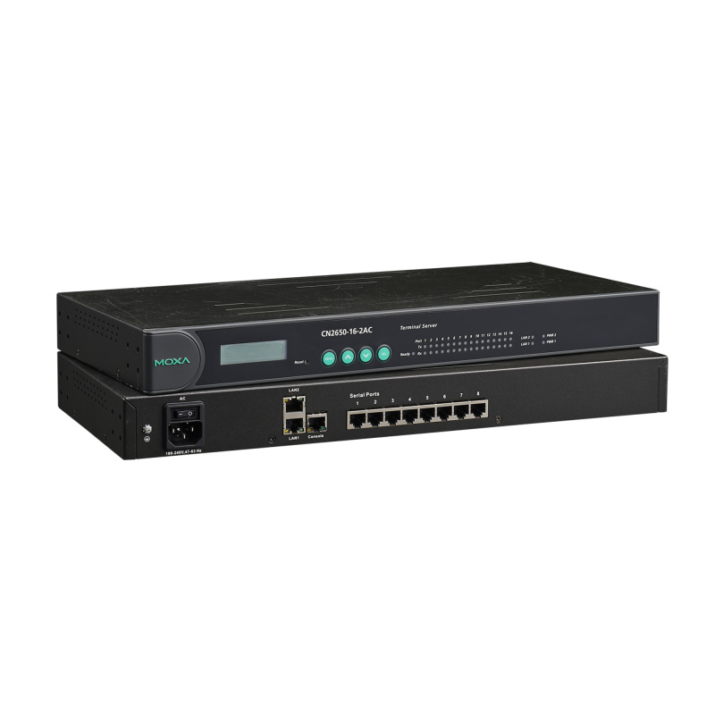 MOXA CN2650-8-2AC 8-портовый консольный сервер RS-232/422/485 в Ethernet
