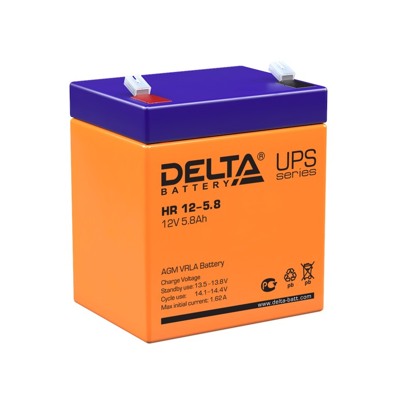 Delta HR 12-5.8 Аккумуляторная батарея (12В, 5.8Ач)