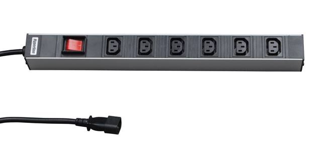 Hyperline SHT19-6IEC-S-2.5IEC Блок розеток для 19" шкафов