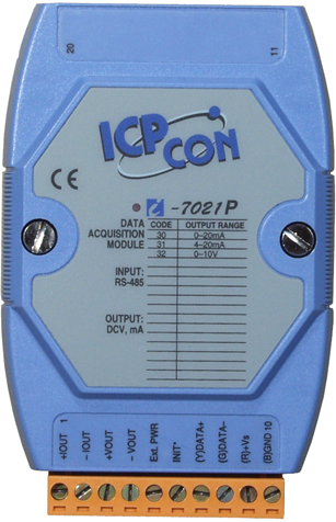 ICP-CON I-7021P Модуль вывода, 1 канал аналогового вывода - 16-бит