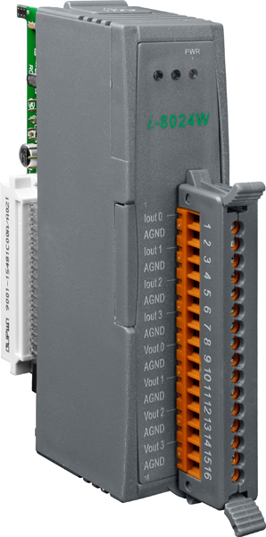 ICP-CON I-8024W-G 4-канальный модуль аналогового ввода, разрешение - 14 бит, параллельная шина
