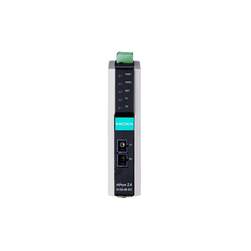 MOXA NPort IA-5150-S-SC 1-портовый преобразователь RS-232/422/485 в Ethernet с одномодовым оптоволоконным сетевым интерфейсом