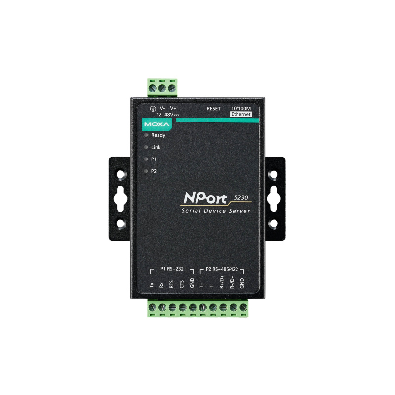 MOXA NPort 5230 2-портовый асинхронный сервер RS-232 + RS-422/485 в Ethernet