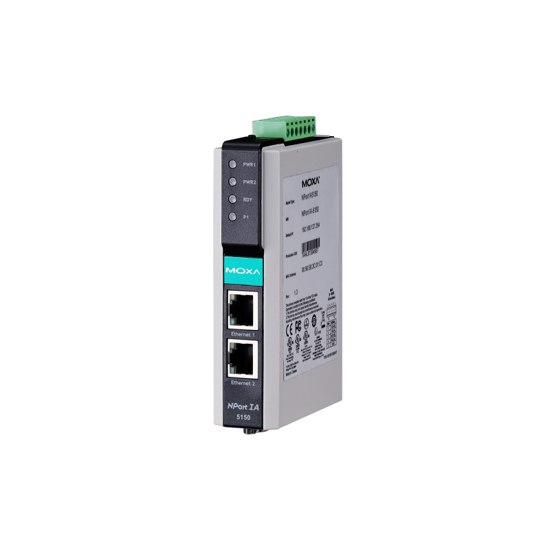 MOXA Nport IA-5150I 1-портовый асинхронный сервер RS-232/422/485 в Ethernet с изоляцией 2 КВ