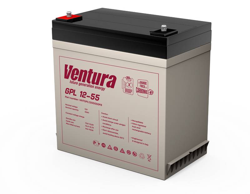 Ventura GPL 12-55 Аккумуляторная батарея (12В, 55Ач)