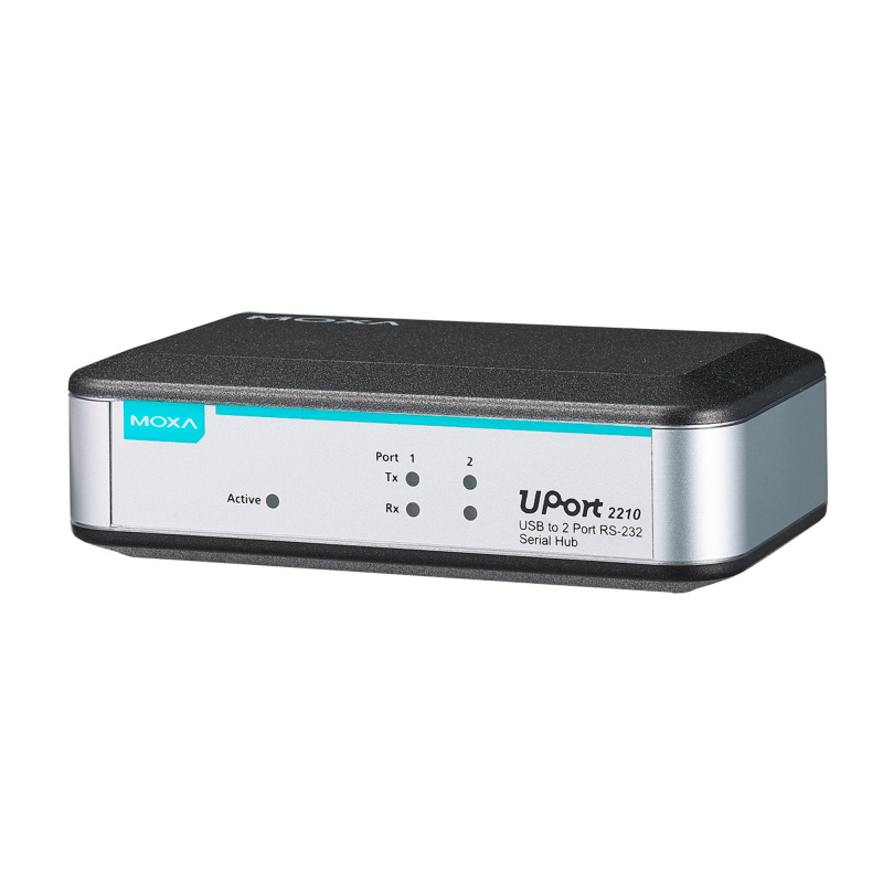 MOXA UPort 2210 2-портовый преобразователь USB в RS-232 в пластиковом корпусе