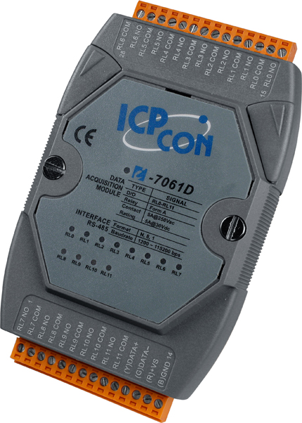 ICP-CON I-7061D 12-канальный модуль релейного вывода с индикацией