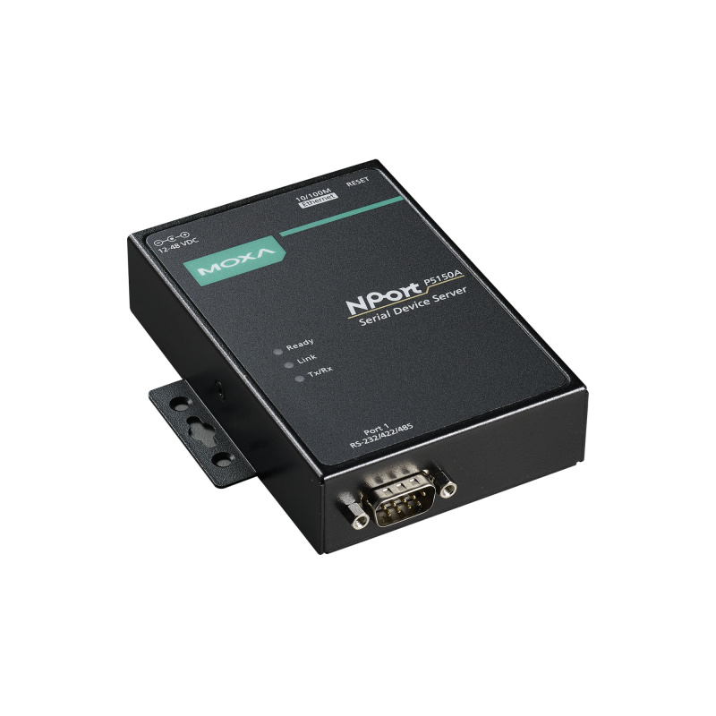 MOXA NPort P5150A-T 1-портовый сервер RS-232/422/485 в Ethernet с возможностью питания через Ethernet (PoE, стандарт IEEE 802.3af) с расширенным диапазоном температур