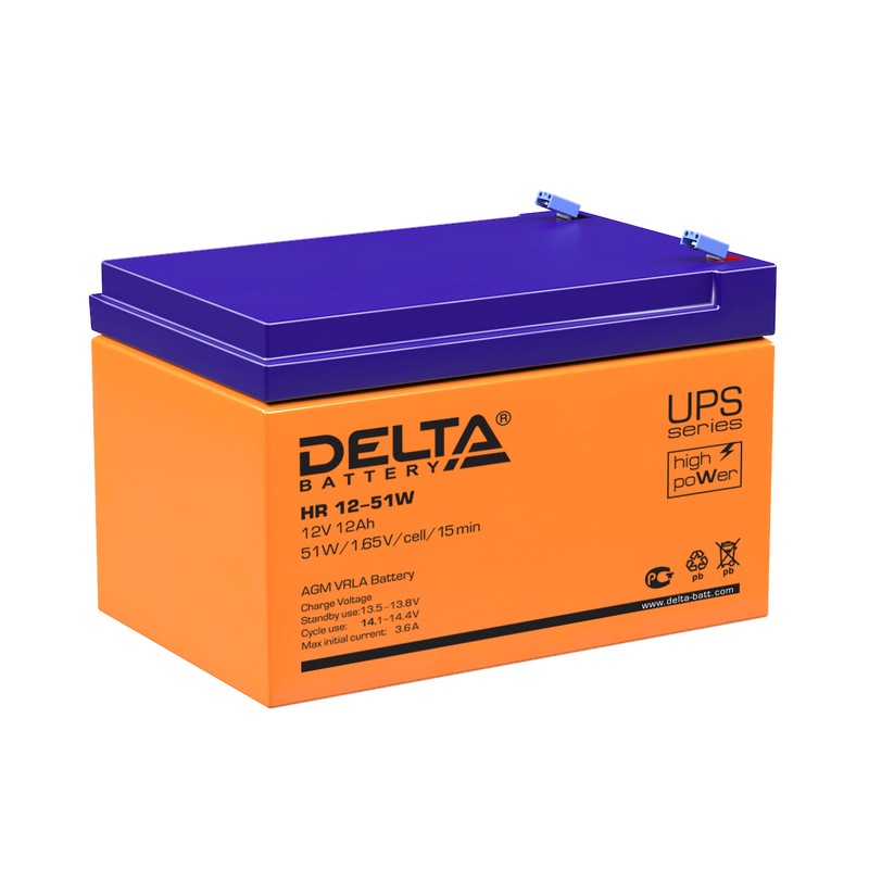 Delta HR 12-51 W Аккумулятор (12В, 12Ач)