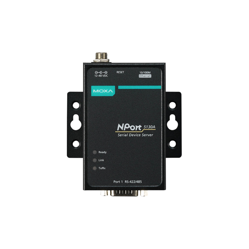 MOXA NPort 5130A-T 1-портовый усовершенствованный асинхронный сервер RS-422/485 в Ethernet с расширенным диапазоном температур