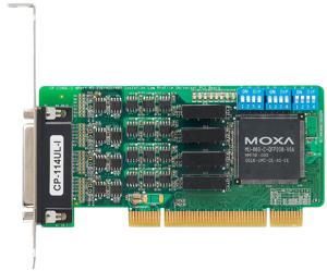 MOXA CP-114UL-I-DB9M 4-портовая низкопрофильная плата RS-232/422/485 для шины Universal PCI с изоляцией 2 КВ с разъемами DB9