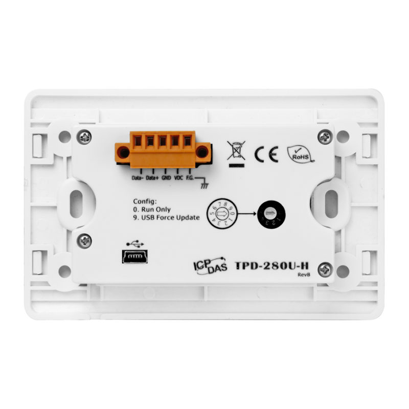 ICP-CON TPD-283U-H CR 2.8” Touch HMI device with RS-485, RTC, Ethernet, PoE Сенсорная панель