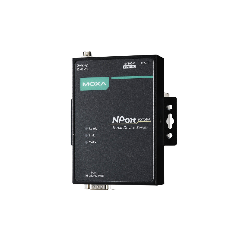 MOXA NPort P5150A-T 1-портовый сервер RS-232/422/485 в Ethernet с возможностью питания через Ethernet (PoE, стандарт IEEE 802.3af) с расширенным диапазоном температур