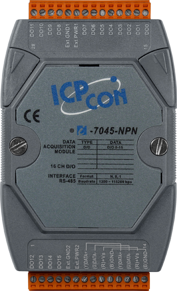 ICP-CON I-7045-NPN модуль дискретного вывода типа потребитель с изоляцией 16-канальный