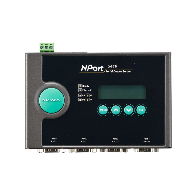 MOXA NPort 5410 4-портовый асинхронный сервер RS-232 в Ethernet