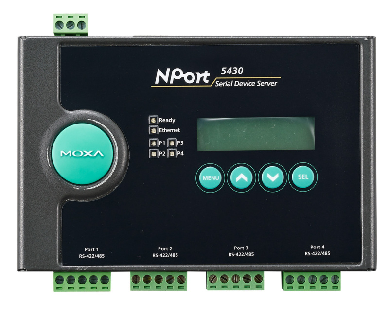 MOXA NPort 5430I 4-портовый асинхронный сервер RS-422/485 в Ethernet c изоляцией 2 КВ