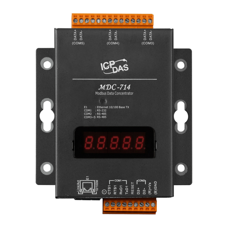ICP-CON MDC-714 CR Концентратор данных Modbus data concentrator with 1x Ethernet and 1 x RS-232, 4 x RS-485