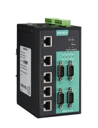 MOXA NPort S8455I 4-портовый асинхронный сервер RS-232/422/485 в Ethernet cо встроенным Ethernet-коммутатором