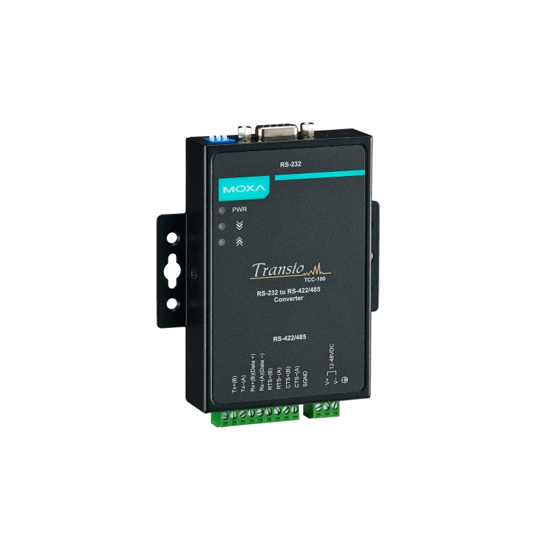 MOXA TCC-100-T Преобразователь интерфейсов RS-232 в RS-422/485 с расширенным диапазоном температур