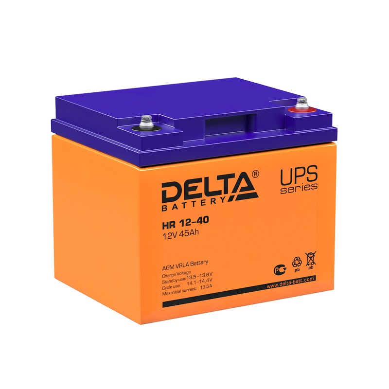 Delta HR 12-40 Аккумуляторная батарея (12В, 40Ач)