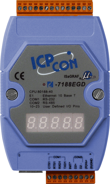 ICP-CON I-7188EGD Программируемый компактный контроллер с процессором 40 МГц и опцией ISaGRAF-3