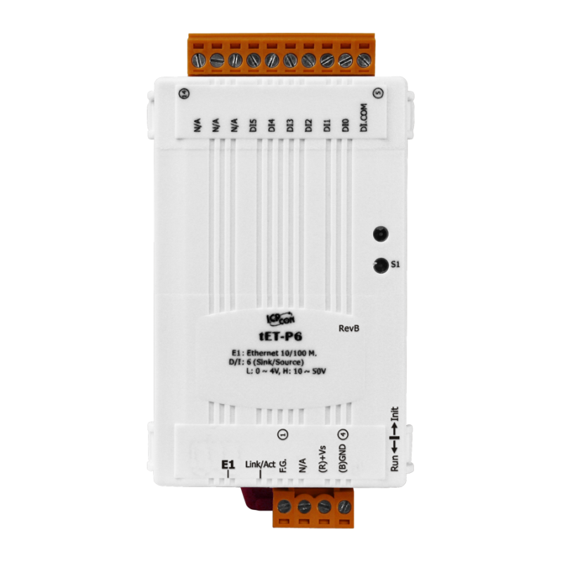 ICP-CON tET-P6 Mодуль дискретного ввода 6DI, Ethernet 10/100