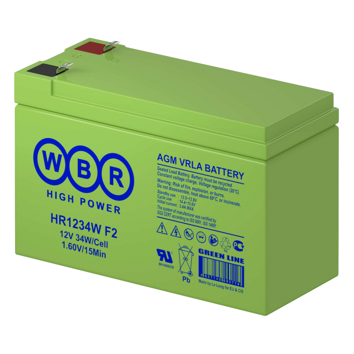 WBR HR1234W F2 Аккумуляторная батарея (12В, 9Ач)