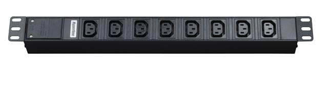 Hyperline SHT19-8IEC-2.5IEC Блок розеток для 19" шкафов, горизонтальный, 8 x IEC 320 C13 (10A)