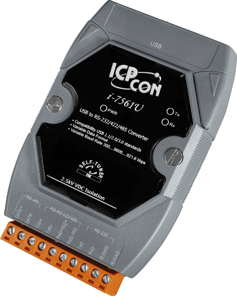 ICP-CON I-7561U-G Конвертер USB в RS-232/422/485 с автоматическим контролем за направлением передачи данных для RS-485, изоляция