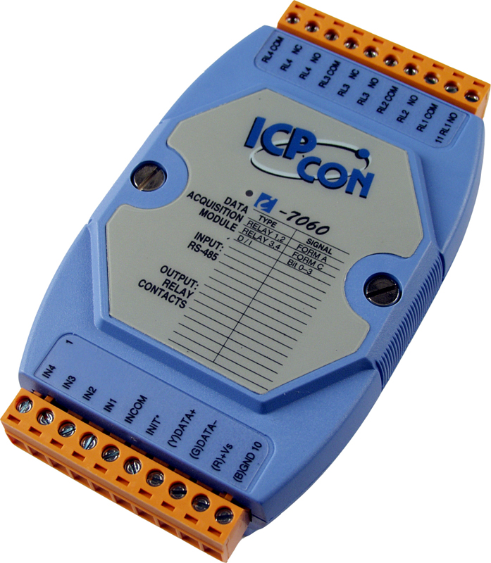 ICP-CON I-7060 4-канальный модуль дискретного ввода с изоляцией и 4-канального релейного дискретного вывода