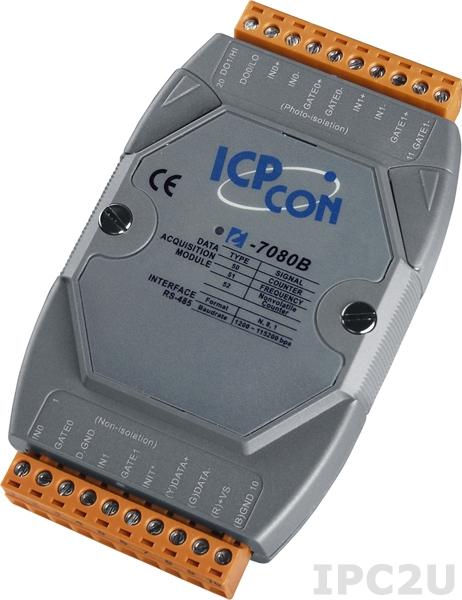 ICP-CON I-7080B-G Модуль с 2 каналами счетчика/частотомера, с сохранением данных счетчика, параллельная шина