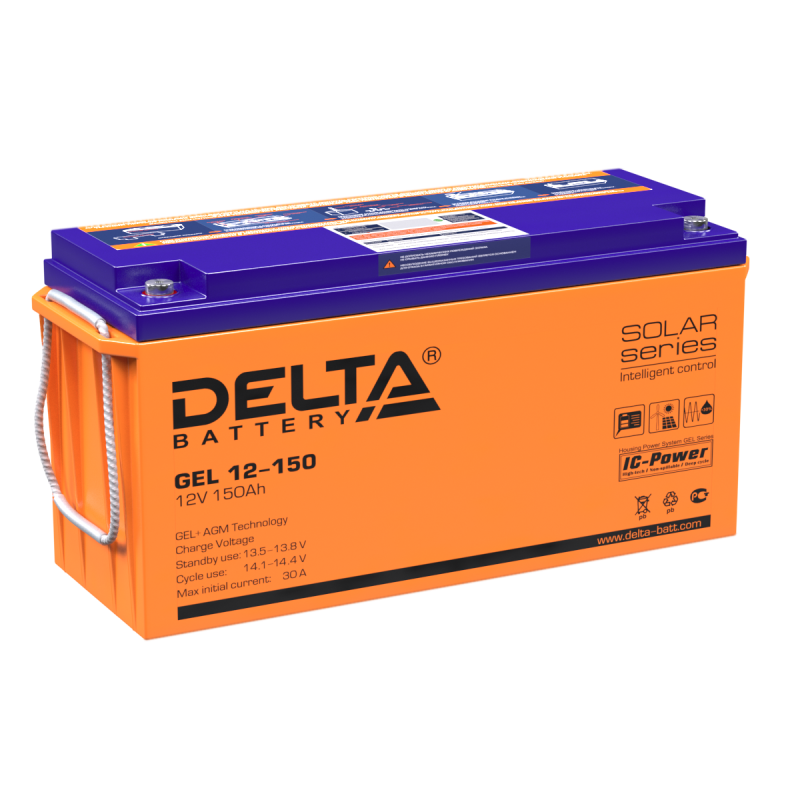 Delta GEL 12-150 Аккумуляторная батарея (12В, 150Ач)