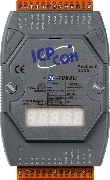 ICP-CON M-7088D 8-канальный модуль дискретного ввода/вывода с дисплеем, счетчик