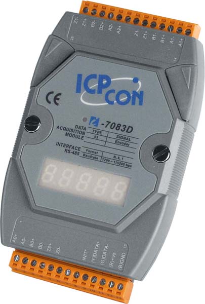 ICP-CON I-7083D-G Модуль счетчика импульсов трехосевого энкодера, 32-бит, 1MHz, с индикацией