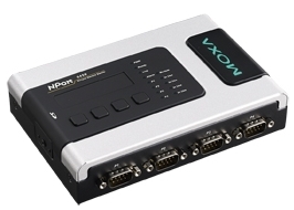 MOXA NPort 6450-T 4-портовый асинхронный сервер RS-232/422/485 в Ethernet с расширенным набором функций, с расширенным диапазоном температур